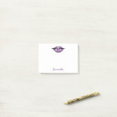Vampire Lèvres Goth Purple Post-it® Notes (Sur un bureau)
