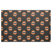 vampire lippen monster getande wezen oranje stof (Fat Quarter)