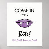 Vampire Lips Goth Halloween Affiche de bienvenue d (Devant)