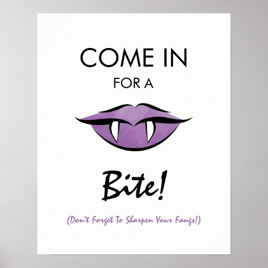Vampire Lips Goth Halloween Affiche de bienvenue d (Devant)