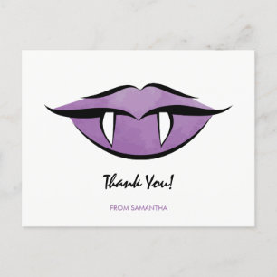 Vampire Lips Gothic Halloween Verjaardag Briefkaar Briefkaart