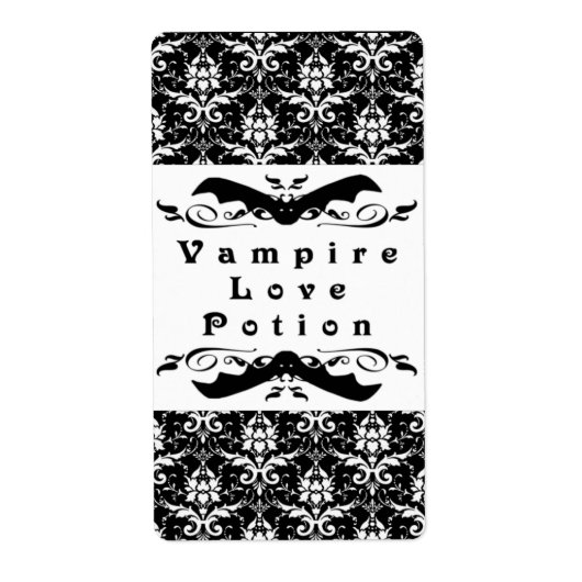 Vampire Love Potion Halloween Labels (Voorkant)