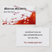 Vampire Mistress Bloody Visitekaartje (Voorkant / Achterkant)