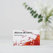 Vampire Mistress Bloody Visitekaartje (Staand voorkant)