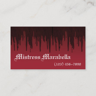 Vampire Mistress Bloody Visitekaartje