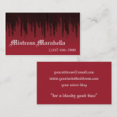 Vampire Mistress Bloody Visitekaartje (Voorkant / Achterkant)