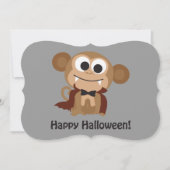 Vampire Monkey Halloween Party Invitation Kaart (Voorkant)
