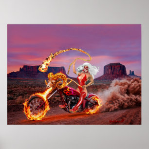 VAMPIRE MOTORFIETSR REBEL BABES POSTER
