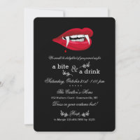 Vampire Mouth Halloween Party Uitnodiging