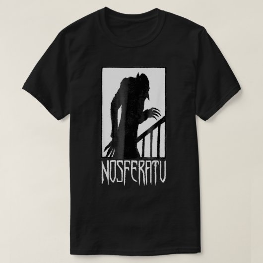 Vampire Nosferatu Monster Shadow Dracula Halloween T-shirt (Design voorkant)