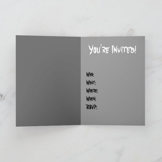 Vampire partijuitnodigingen Aangepaste halloween K (Binnen)