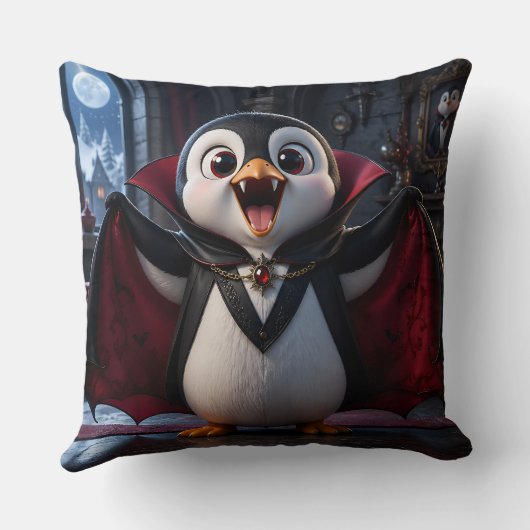 Vampire pinguïn/grote kussen (Achterkant)