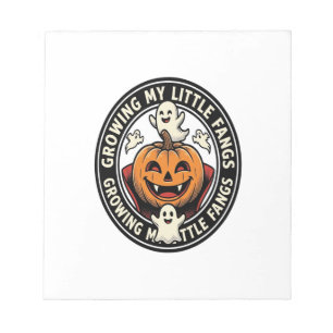 Vampire Pompoen Badge Mijn Kleine Hoektanden Laten Notitieblok