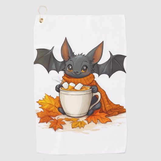 Vampire Pompoen Latte Golfhanddoek (Voorkant)