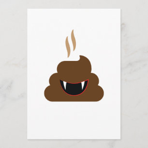 Vampire Poop Emoji Funny Halloween Kaart