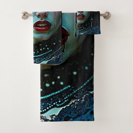 Vampire Queen: Dark Allure Art Bad Handdoek (Insitu)
