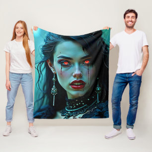 Vampire Queen: Donkere Aantrekkingskracht Kunst Fleece Deken