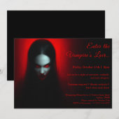 Vampire Queen - Uitnodiging voor Halloween-kostuum (Voorkant / Achterkant)
