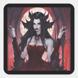 Vampire Queen Vierkante Sticker