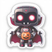 Vampire Robot Halloween Vinyl Sticker Éffrayant &  (Recto)