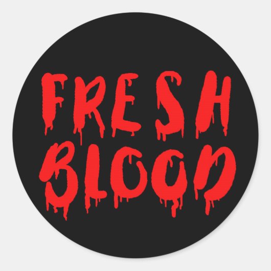 Vampire Sang frais Halloween boissons étiquette (Devant)