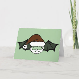 Vampire Santa Bat Feestdagen Kaart