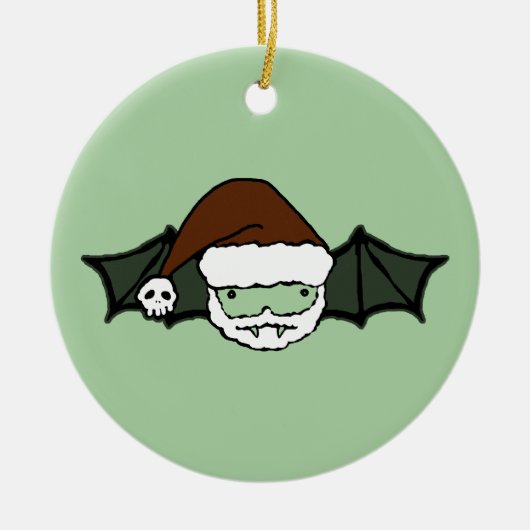 Vampire Santa Bat Keramisch Ornament (Voorkant)