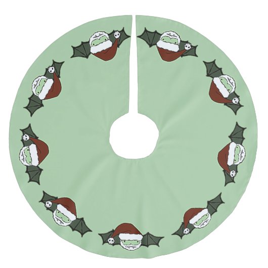 Vampire Santa Bat Kerstboom Rok (Voorkant)