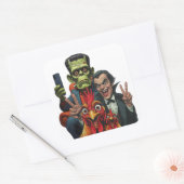 "Vampire Selfie" Chessy Chicken Selfies Vierkante Sticker (Envelop)