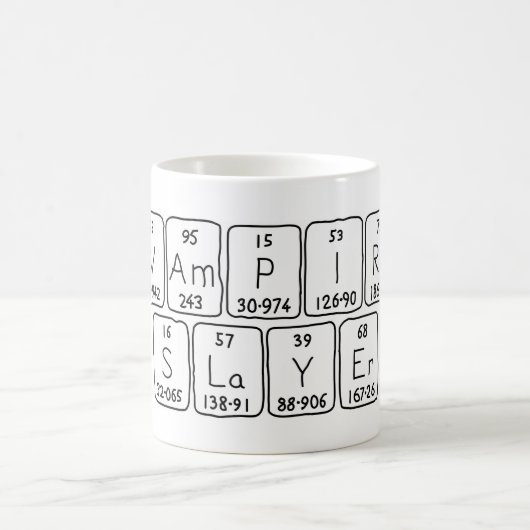 Vampire Slayer table périodique phrase mug (Centre)