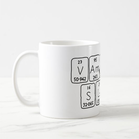 Vampire Slayer table périodique phrase mug (Gauche)