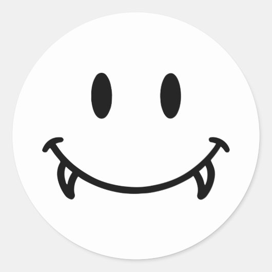 Vampire Smile Ronde Sticker (Voorkant)