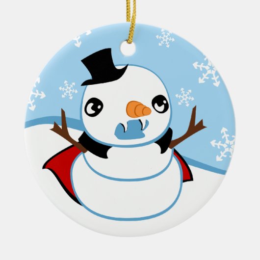 Vampire Snowman Keramisch Ornament (Voorkant)