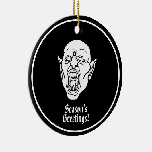 Vampire Spooky Dracula Keramisch Ornament (Rechts)