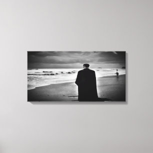 Vampire sur la plage Impression de toile réelle