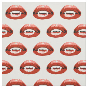 Vampire Tanden Rode Lippen Mond Stof