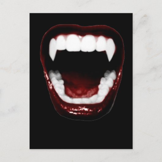 "Vampire Teeth" Briefkaart (Voorkant)