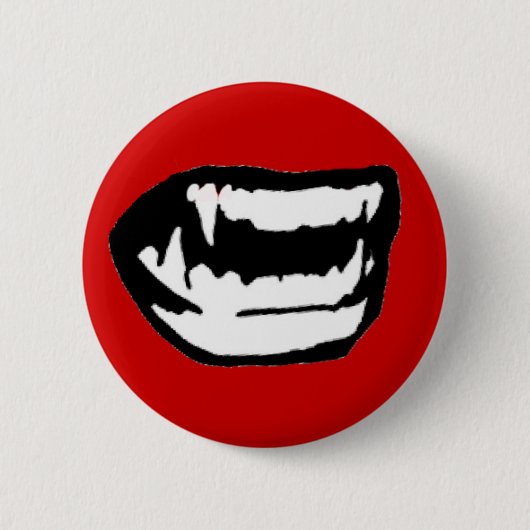 Vampire Teeth Ronde Button 5,7 Cm (Voorkant)