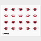 Vampire Teeth Ronde Sticker (Vel)