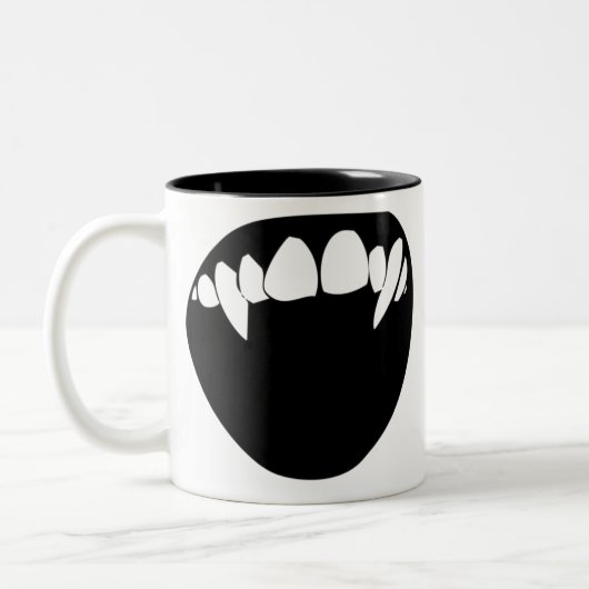 Vampire Teeth Tweekleurige Koffiemok (Links)