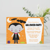 Vampire tombstone Halloween Costume Invitation (Debout devant)