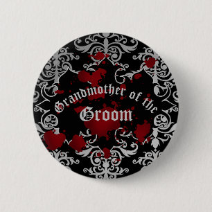 Vampire trouwgrootmoeder van de bruid of bruidegom ronde button 5,7 cm