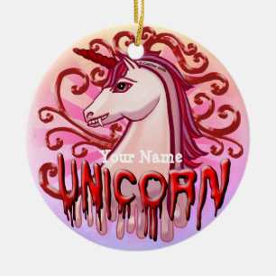 Vampire Unicorn Keramisch Ornament