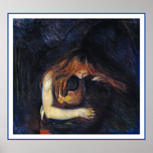 Vampire van Edvard Munch Poster