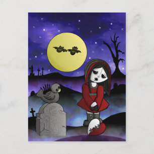 Vampire verliefde liefdesblanco, aanpasbare hoofds briefkaart