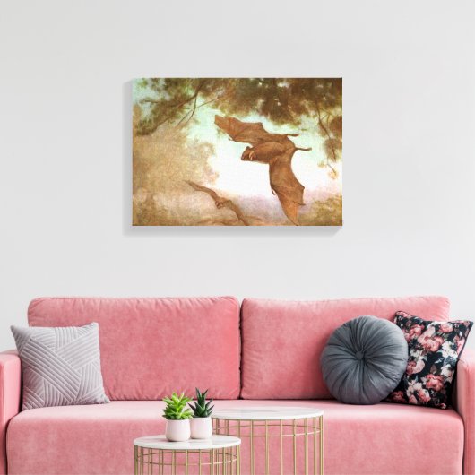 Vampire vleermuizen van CE Swan,  wilde dieren Canvas Afdruk (Insitu (Woonkamer))