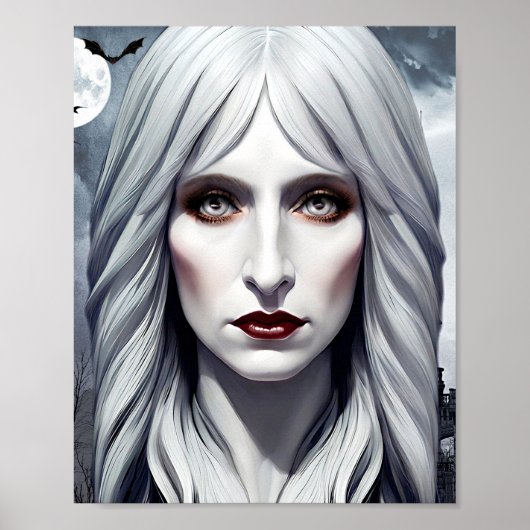 Vampire Witch Woman Fantasy Dark art Poster (Voorkant)