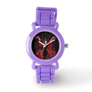 Vampire Woman Spider web gothic Horloge