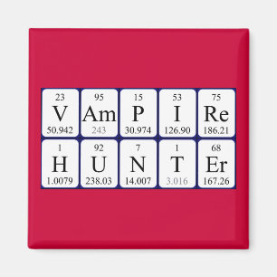 VampireHunter periodiek tabelfragment magnet Magneet
