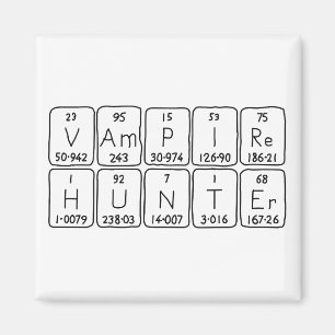 VampireHunter periodiek tabelfragment magnet Magneet